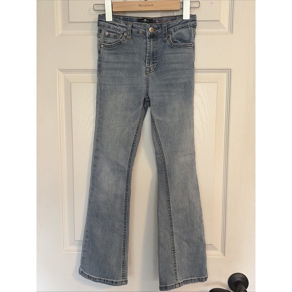 7 For All Mankind Girls Size 8 The Original Bootcut Jeans Light Wash Flare